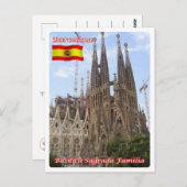 Spanien - Barcelona - Basilica Sagrada Familia - Postkarte (Vorne/Hinten)