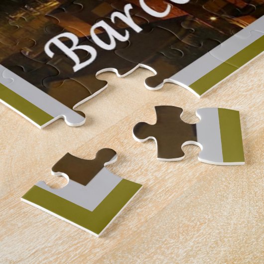 Spanien - Barcelona durch Nacht - Puzzle (Seite)