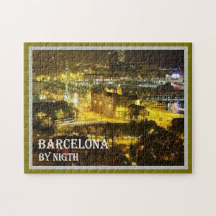 Spanien - Barcelona durch Nacht - Puzzle
