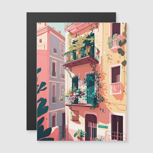 Spanien Barcelona Magnetkarte (Vorne/Hinten)