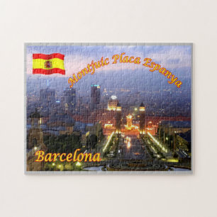 Spanien - Barcelona - Montjuic Placa Spanien - Puzzle