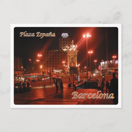 Spanien - Barcelona - Spanien - Platz - Postkarte (Vorderseite)