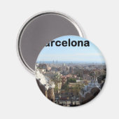 Spanien Barcelona View (St.K.) Magnet (Vorderseite/Rückseite)
