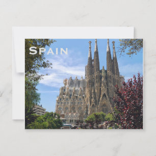 Spanien Barcelona Vintage Reise Tourismus Hinzufüg Postkarte