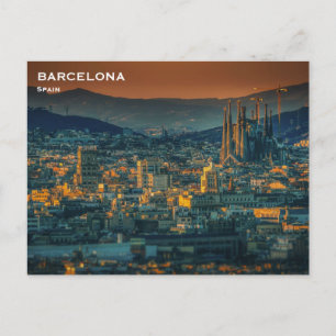Spanien Barcelona Vintage Reise Tourismus Postkart Postkarte