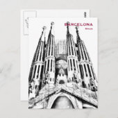 Spanien Barcelona Vintage Tourismus Postkarte (Vorne/Hinten)