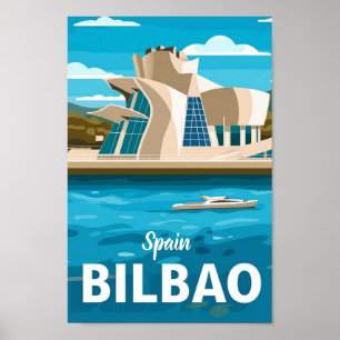 Spanien Bilbao Vintag Berühmter Reiseort Poster