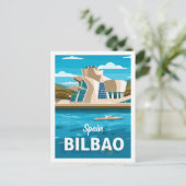 Spanien Bilbao Vintage Berühmter Reiseort Postkarte (Stehend Vorderseite)