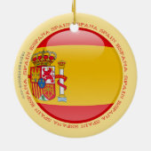 Spanien-Blasen-Flagge Keramikornament (Hinten)