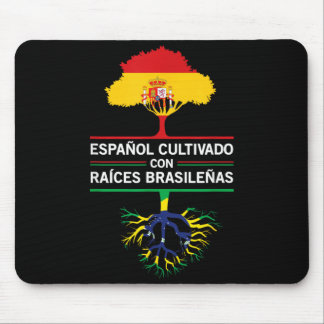 Spanien Brasilien Flaggen Erbe Geschenk Expat Fans Mousepad