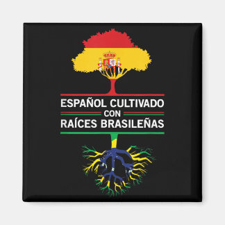 Spanien Brasilien Flaggen Erbstück Geschenk Expat Magnet