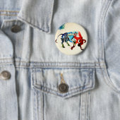 Spanien Bull Vintage Liebe Wasserfarbe Button (Beispiel)