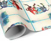 Spanien Bull Vintage Liebe Wasserfarbe Geschenkpapier (Rolleneckpunkt)