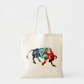 Spanien Bull Vintage Liebe Wasserfarbe Tragetasche (Vorne)