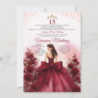 Spanien Burgund Rot Prinzessin Floral Sweet 15 Jah