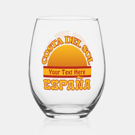 SPANIEN Costa Del Sol Zolltariftext Weinglas Ohne Stiel (Vorderseite)