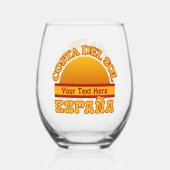SPANIEN Costa Del Sol Zolltariftext Weinglas Ohne Stiel (Rückseite)