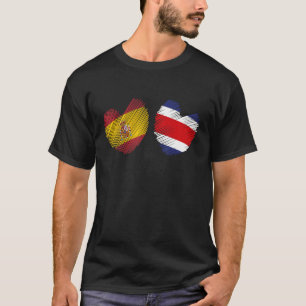 Spanien Costa Rica Herz Spanische Flagge Costa Ric T-Shirt