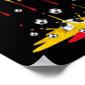 Spanien Dripping Flag Football Poster (Ecke)