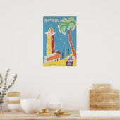 Spanien Druck Spanisch Reise Kunstplakat Poster (Küche)
