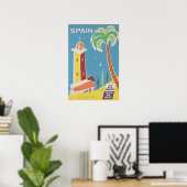 Spanien Druck Spanisch Reise Kunstplakat Poster (Heimbüro)