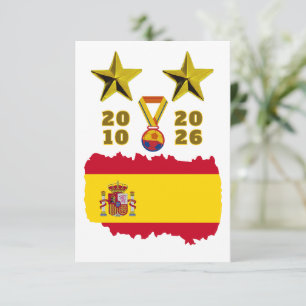 Spanien Endgültiger Weltmeister 2026 Unterstützer  Dankeskarte