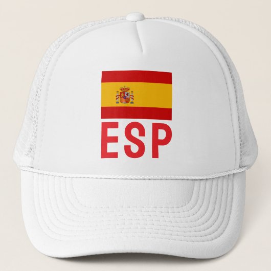 Spanien ESP-Flagge Athletic Truckerkappe (Vorderseite)