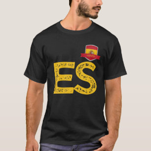 Spanien Espa a Human Flag Letter E and S Spain Esp T-Shirt