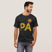Spanien Espa a Human Flag Letter P and A Spain Esp T-Shirt (Vorne ganz)