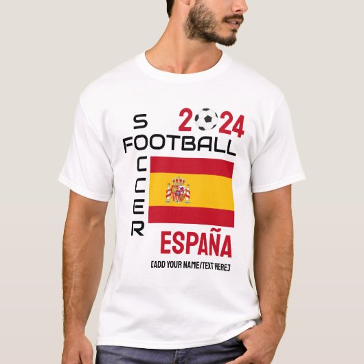 SPANIEN ESPAÑA Football Soccer Custom 2024 JEDES J T-Shirt (Vorderseite)