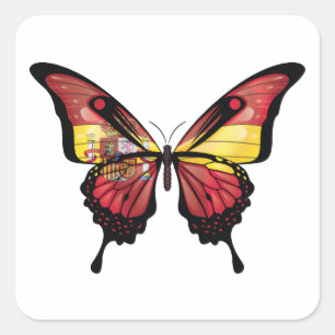 Spanien Espana Frack Butterfly Flag Aufkleber