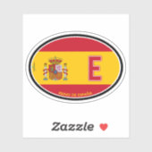 SPANIEN Espana Spanische Fahrzeug-ID-Flaggenaufkle Aufkleber (Blatt)