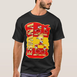 SPANIEN ESPAÑA SPANISCHE FLAGGE GEFLÜGEL HUHN T-Shirt