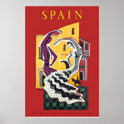 Spanien Espania Iberia Vintage Reiseposter Poster (Vorne)