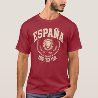 Spanien EST. 1920 Löwen-Wappen Vintage-Athletik  T-Shirt