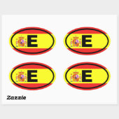 Spanien EU Ovaler Aufkleber (Blatt)