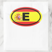 Spanien EU Ovaler Aufkleber (Tasche)