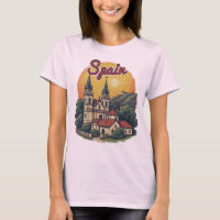 Spanien Europäische Alte Welt verblasste T-Shirt