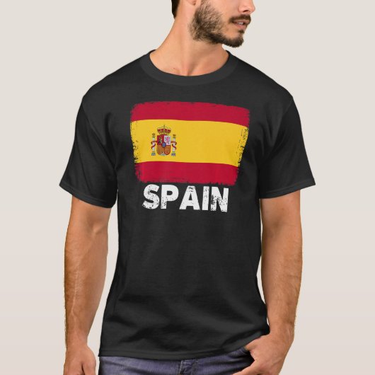 Spanien Fahne Unterstützung Spanische Frauen Männe T-Shirt (Vorderseite)