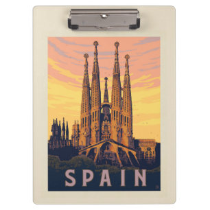 Spanien   Familia Sagrada Klemmbrett