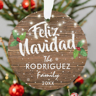 Spanien Familienfoto Frohe Weihnachten Ornament