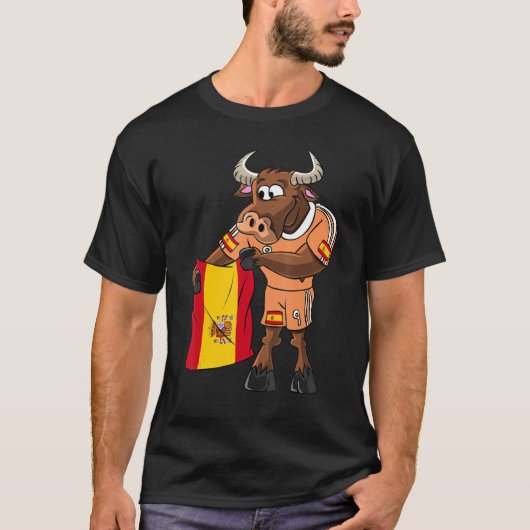 Spanien Fan Bull T-Shirt (Vorderseite)