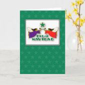 Spanien, Feliz Navidad Angels Karte (Gelbe Blume)