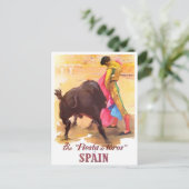Spanien Fiesta de Toros Vintage Postkarte (Stehend Vorderseite)