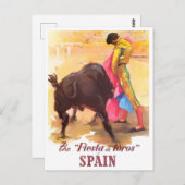 Spanien Fiesta de Toros Vintage Postkarte (Vorne/Hinten)