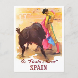 Spanien Fiesta de Toros Vintage-Reise Postkarte