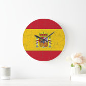SPANIEN FLAG Clock Große Wanduhr (Zuhause)