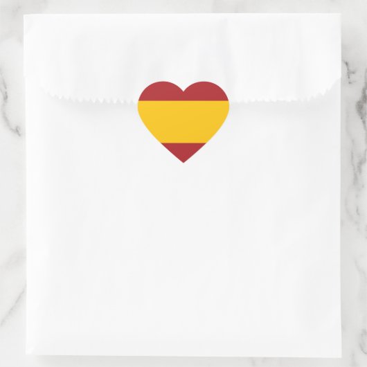 Spanien Flag Heftsticker Herz-Aufkleber (Tasche)