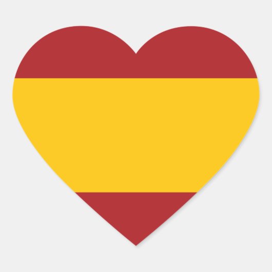 Spanien Flag Heftsticker Herz-Aufkleber (Vorderseite)