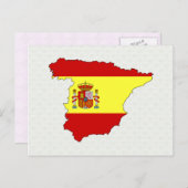 Spanien - Flag-Karte Postkarte (Vorne/Hinten)